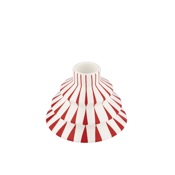 Alessi - Delight kandelaar, wit / rood / goud