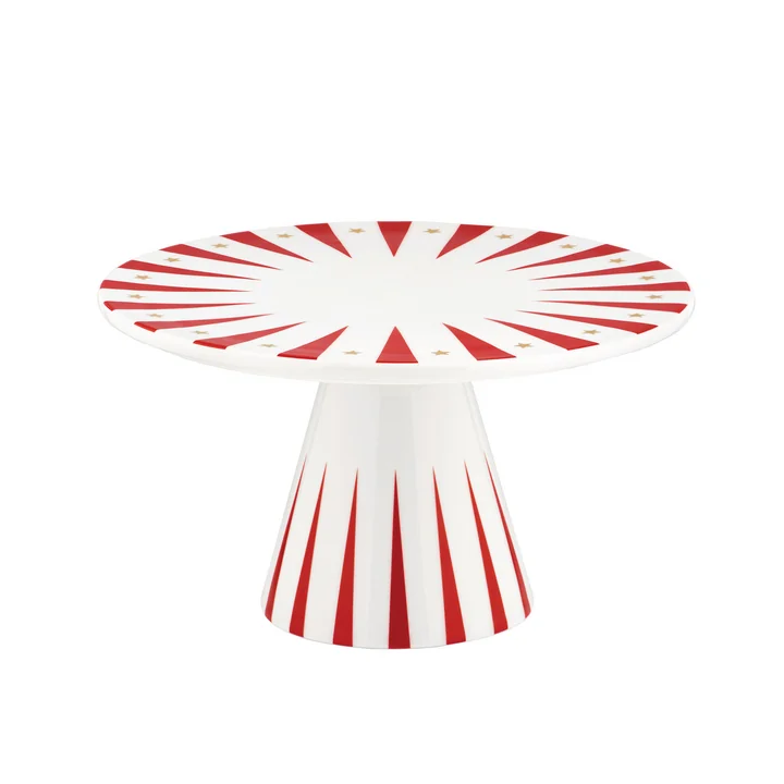 Alessi - Delight taartplateau, wit / rood / goud