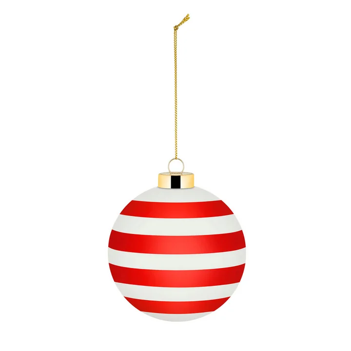 Alessi - Delight kerstbal 4, wit / rood / goud