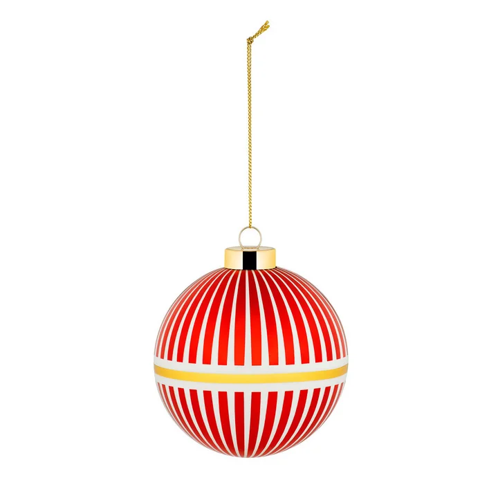 Alessi - Delight kerstbal 2, wit / rood / goud