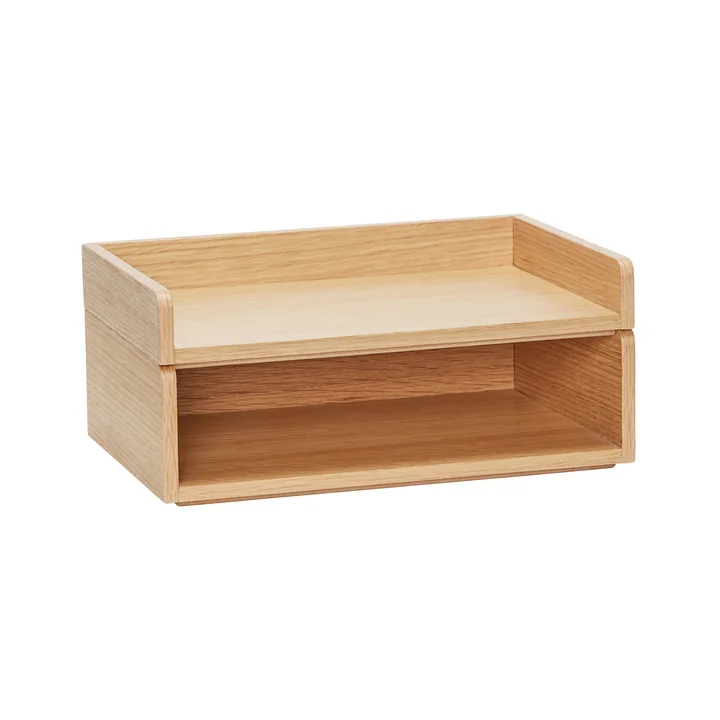 Hübsch Interior - Afour bureau-organizer, 33 x 22 cm, eiken natuur