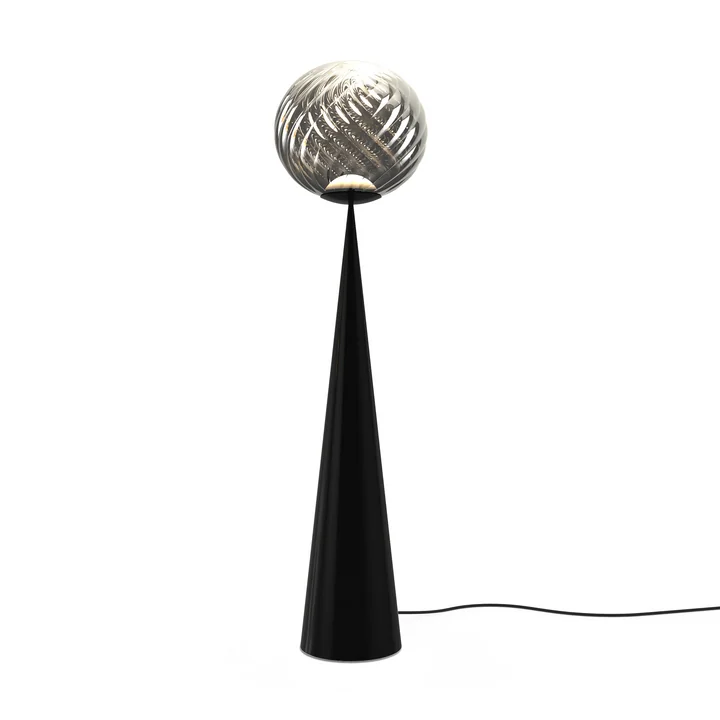 Tom Dixon - Whirl Cone Fat LED vloerlamp, zilver / zwart