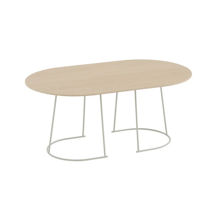 Muuto - Airy Salontafel, medium, gelakt eiken / gebroken wit