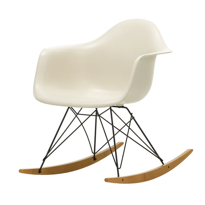Vitra - Eames Plastic Fauteuil RAR RE, esdoorn geelachtig / basic donker / kiezel