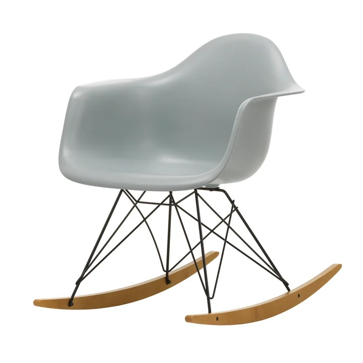 Vitra - Eames Plastic Fauteuil RAR RE, geelachtig esdoorn / basic donker- / lichtgrijs