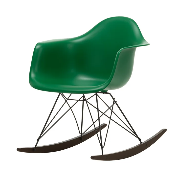 Vitra - Eames Plastic Fauteuil RAR RE, donker esdoorn / basic dark / smaragd