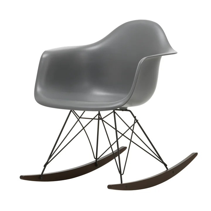 Vitra - Eames Plastic Fauteuil RAR RE, donker esdoorn / basic dark / granietgrijs