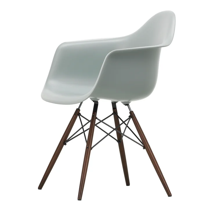Vitra - Eames Plastic Fauteuil DAW RE, donker esdoorn / lichtgrijs