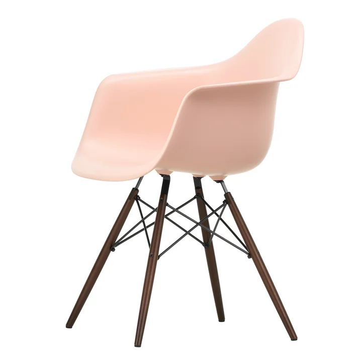 Vitra - Eames Plastic Fauteuil DAW RE, donker esdoorn / lichtroze