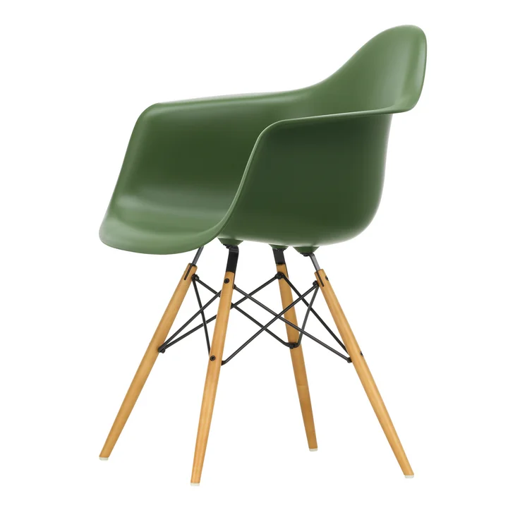 Vitra - Eames Plastic Fauteuil DAW RE, geelachtig esdoorn / bos