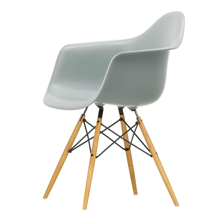 Vitra - Eames Plastic Fauteuil DAW RE, geelachtig esdoorn / lichtgrijs