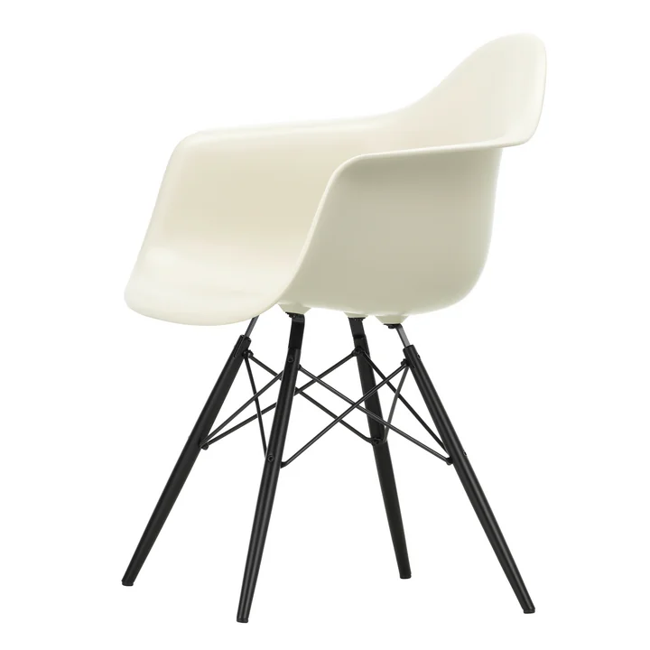 Vitra - Eames Plastic Fauteuil DAW RE, zwart esdoorn / kiezel