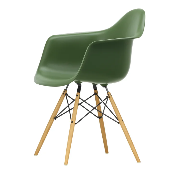 Vitra - Eames Plastic Fauteuil DAW RE, essen honingkleurig / bos