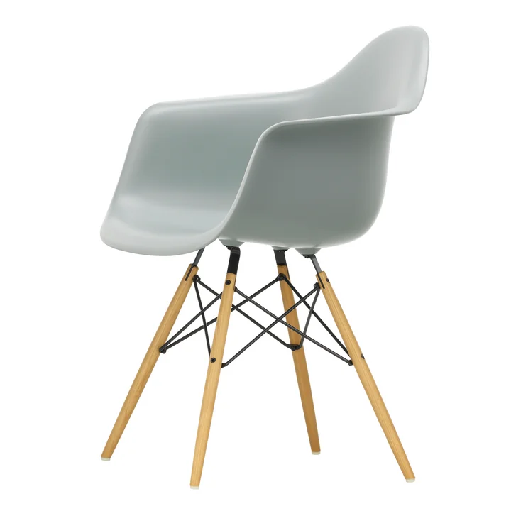 Vitra - Eames Plastic Fauteuil DAW RE, essen honingkleurig / lichtgrijs