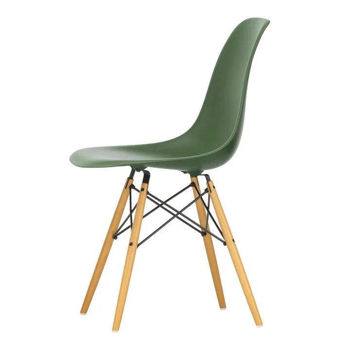 Vitra - Eames Plastic Bijzetstoel DSW RE, geelachtig esdoorn / bos