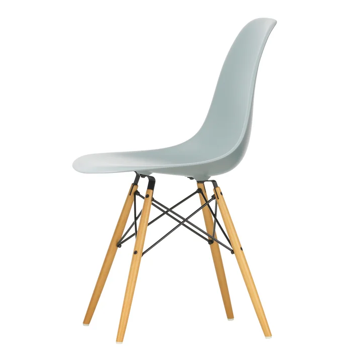 Vitra - Eames Plastic Bijzetstoel DSW RE, geelachtig esdoorn / lichtgrijs