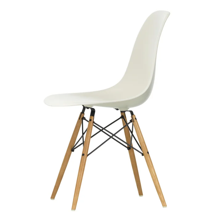 Vitra - Eames Plastic Bijzetstoel DSW RE, essen honingkleurig / kiezel