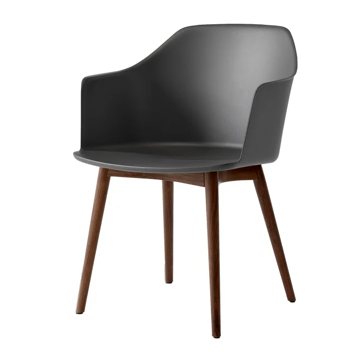 & Tradition - Rely Fauteuil HW76, walnoot gelakt / steengrijs