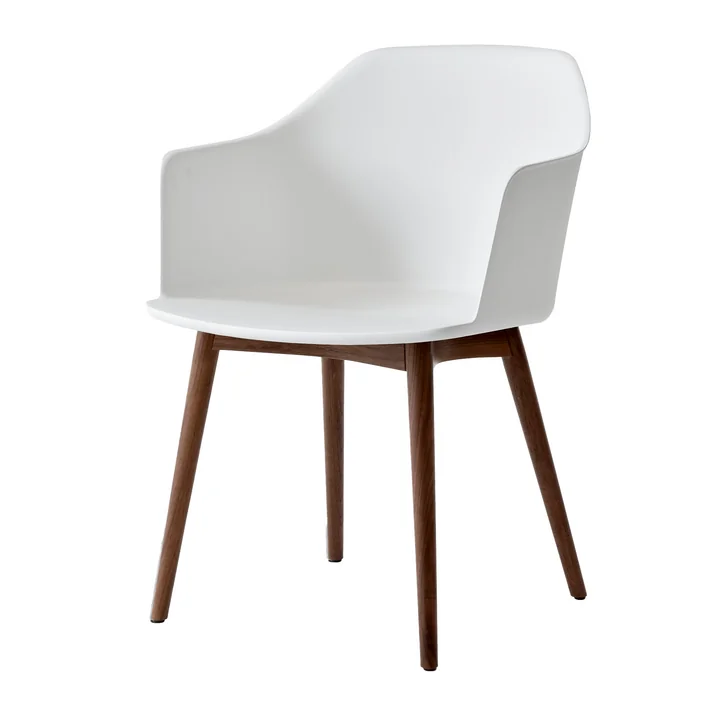 & Tradition - Rely Fauteuil HW76, walnoot gelakt / wit