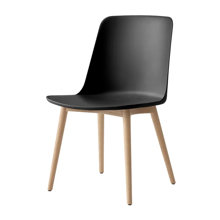 & Tradition - Rely Side Chair HW71, eiken blank gelakt / zwart
