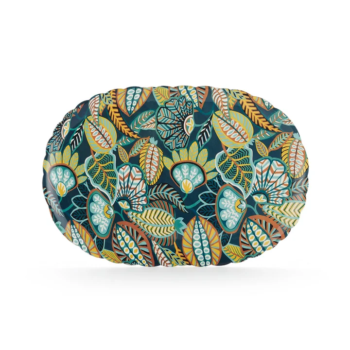 Kartell - x Liberty Jellies Family Dienblad, inkt-oker/groen ( Harvest Time Graphic Impression )