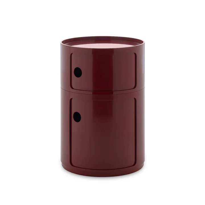 Kartell - New Big Componibili 2 container, h 61,5 cm, bordeaux rood