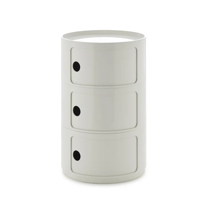 Kartell - New Big Componibili 3 container, H 69,5 cm, wit
