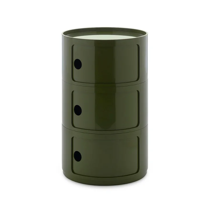 Kartell - New Big Componibili 3 Container, H 69,5 cm, groen