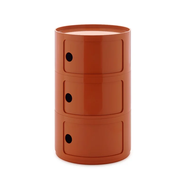 Kartell - New Big Componibili 3 Container, H 69,5 cm, oranje