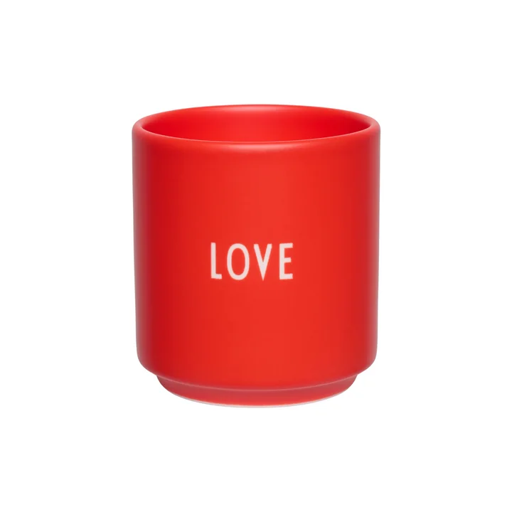 Design Letters - Porseleinen minimok, Love / rood