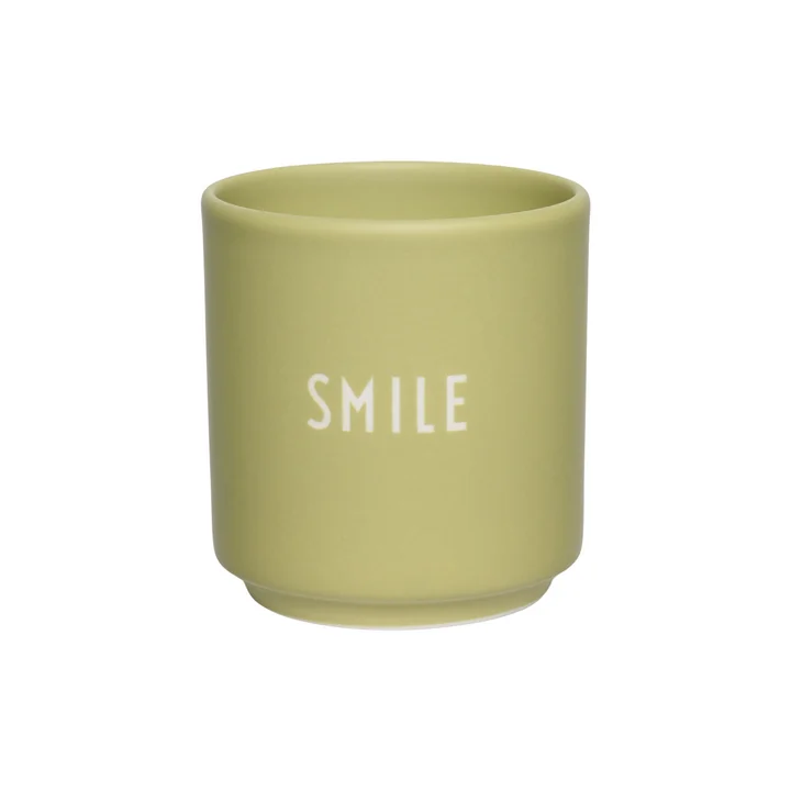 Design Letters - Porseleinen minimok, Smile / groen