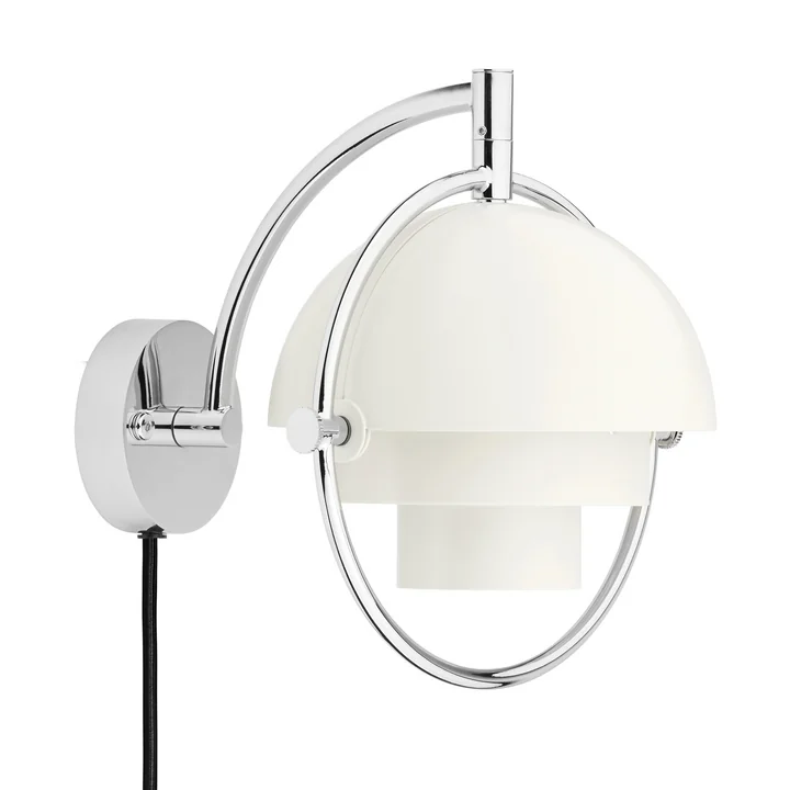 Gubi - Multi-Lite Wandlamp, chroom / wit halfmat