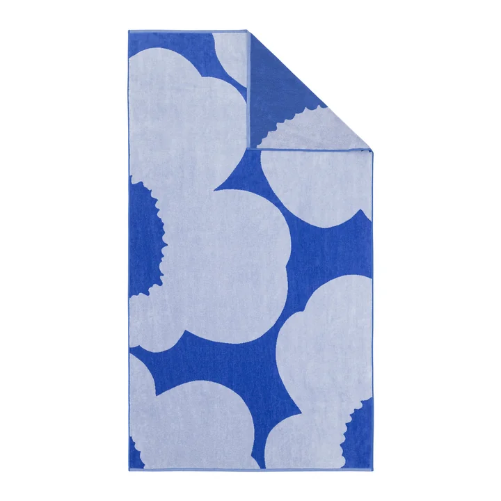 Marimekko - Iso Unikko Badhanddoek, 100 x 180 cm, blauw / blauw lila