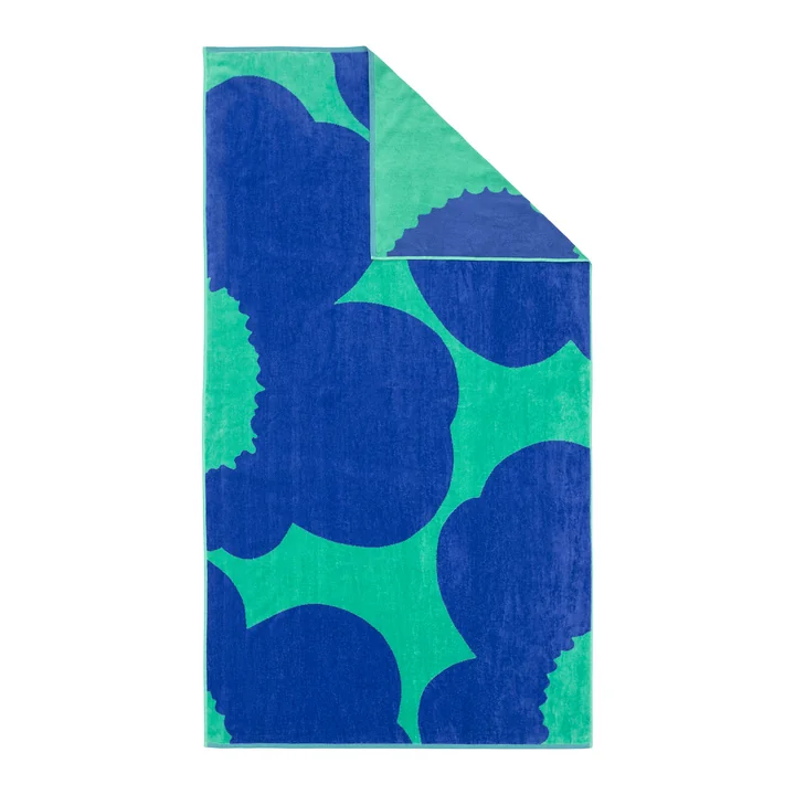 Marimekko - Iso Unikko Badhanddoek, 100 x 180 cm, groenblauw