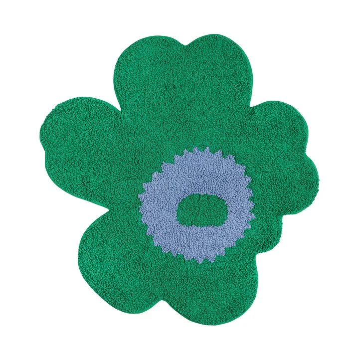 Marimekko - Unikko badmat, 73 x 74 cm, groen / lichtblauw