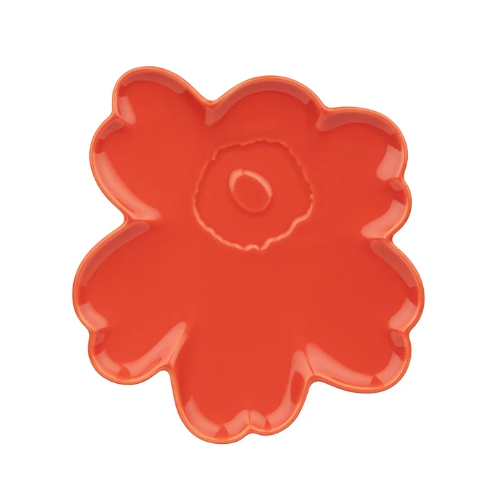 Marimekko - Unikko bord, Ø 20 cm, oranje rood