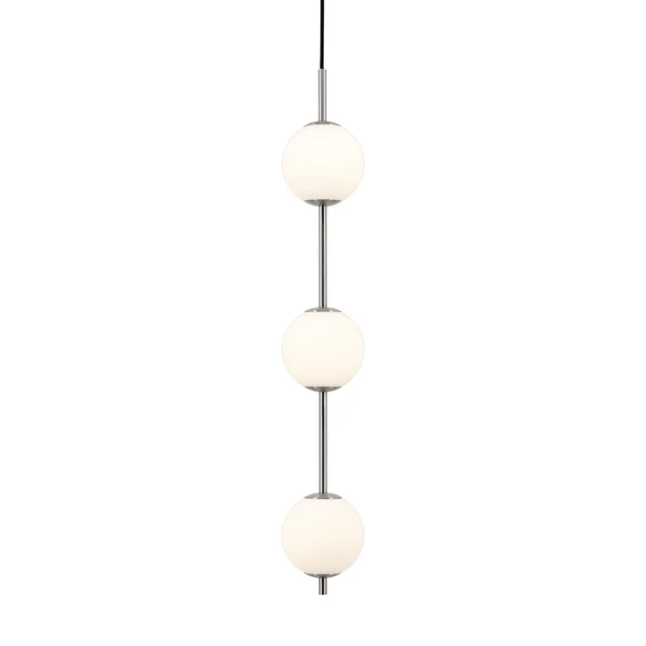 Umage - Audrey 3 LED hanglamp, staal / opaal glas