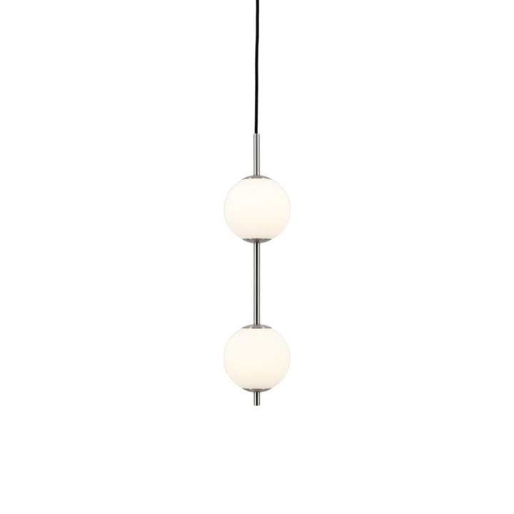 Umage - Audrey 2 LED hanglamp, staal / opaal glas