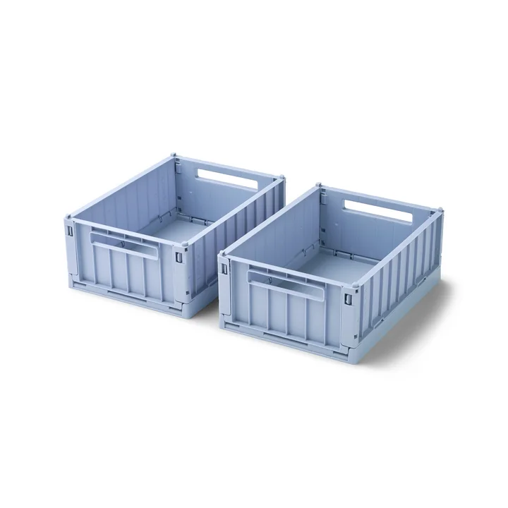 LIEWOOD - Weston Opbergdoos, 25 x 18 x 9,5 cm, stoffig lavendel (set van 2)