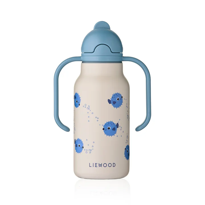 LIEWOOD - Kimmie bedrukte fles, 250 ml, Pufferfish / sandy