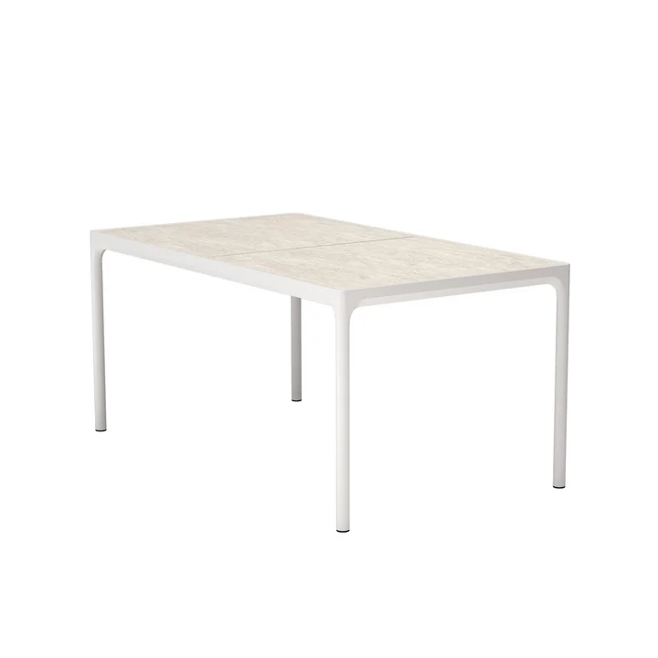 HOUE - FOUR Buitentafel, 160 x 90 cm, gedempt wit / schelp