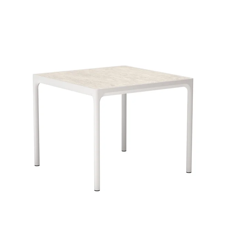 HOUE - FOUR Buitentafel, 90 x 90 cm, gedempt wit / schelp