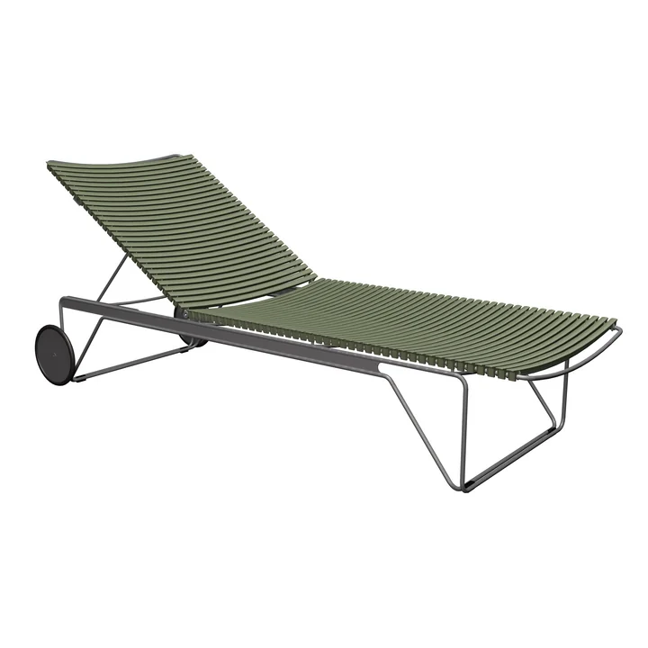 HOUE - CLICK Chaise Longue verstelbaar, olijfgroen