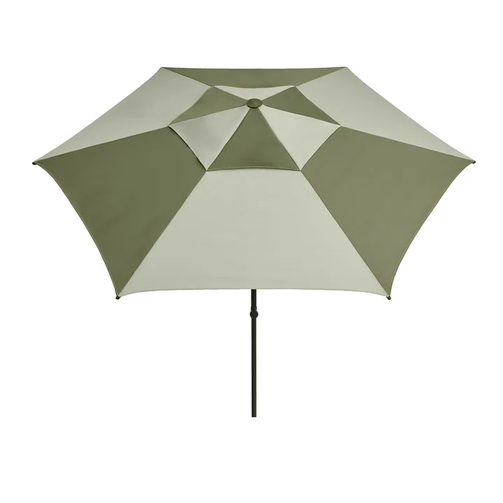 HAY - Terrazza Parasol, zeshoekig, Ø 300 cm, groen / donkergroen