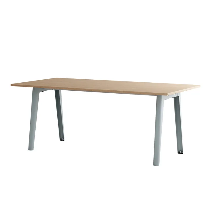 TipToe - NEW MODERN Eettafel 95 x 190 cm, eiken / lichtblauw