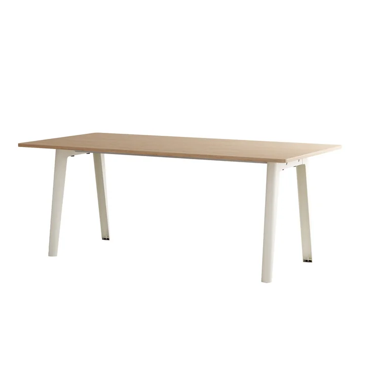 TipToe - NEW MODERN Eettafel 95 x 190 cm, eiken / roomwit