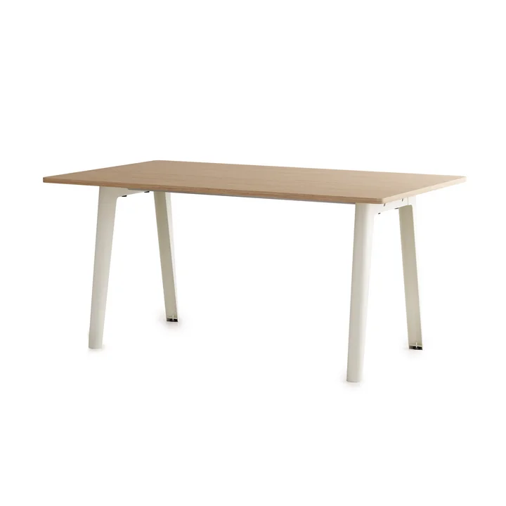 TipToe - NEW MODERN Eettafel 95 x 160 cm, eiken / roomwit