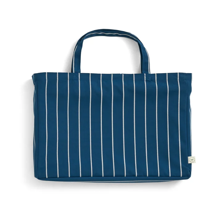 HAY - Outdoor Market Opvouwbaar krukje, blauw met beige strepen