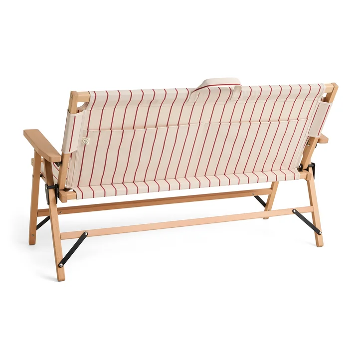 HAY - Outdoor Market Opvouwbare bank, beige met rode strepen