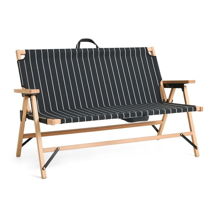 HAY - Outdoor Market Opvouwbare bank, zwart met beige strepen